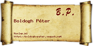 Boldogh Péter névjegykártya